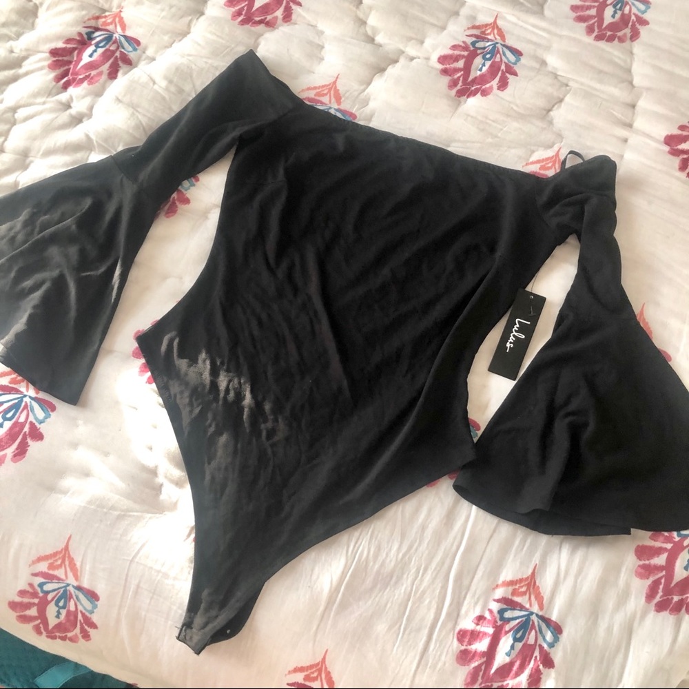 Lulu’s Black Off The Shoulder Body Suit